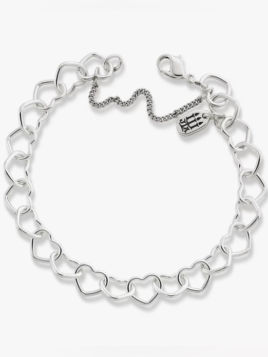 James Avery Jewelry - Sterling Silver Heart Link Charm Bracelet